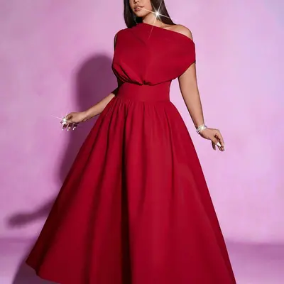 Loose Formal Dresses for Women Red - TikTok Shop