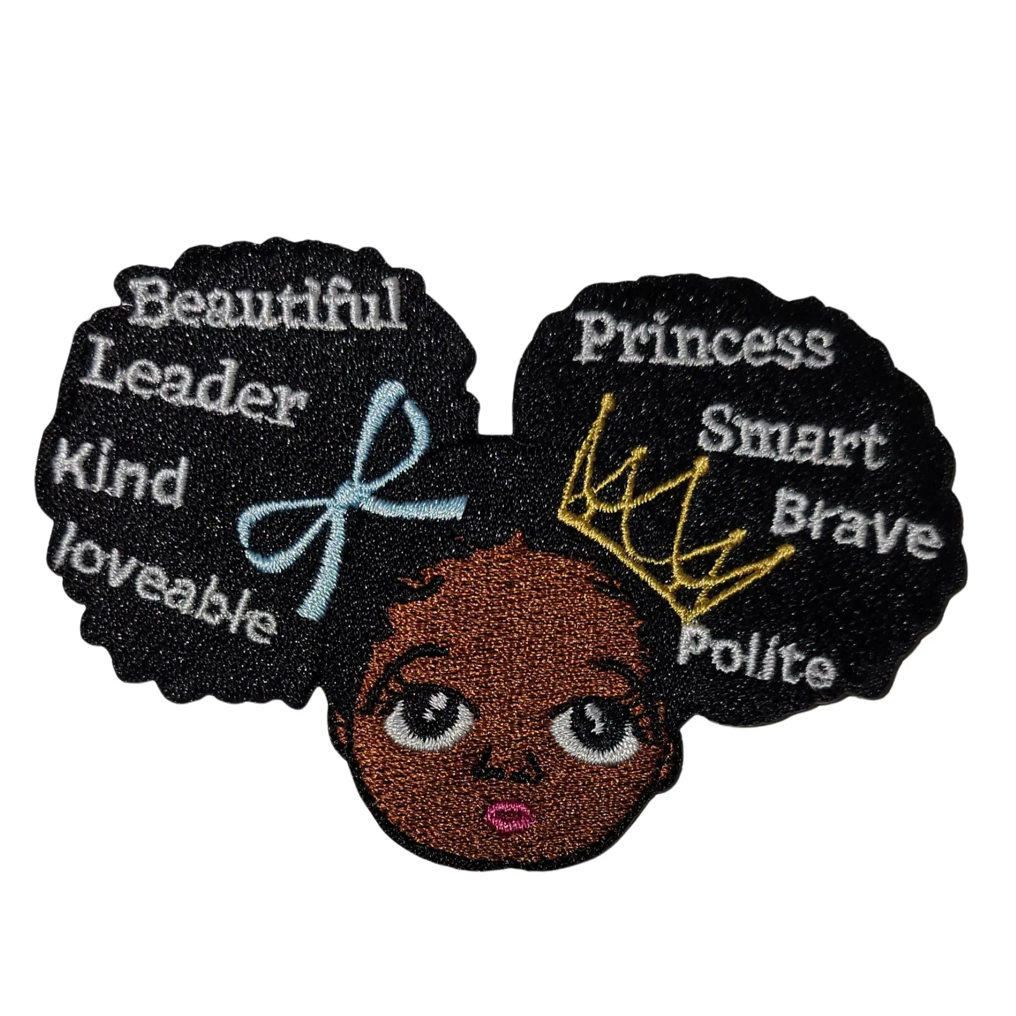 Afro Patch to Iron or sew on for All Fabrics | Patch Fabric Applique Hair Sticker to Iron on for Clothing and Backpacks | 4"x2 inches