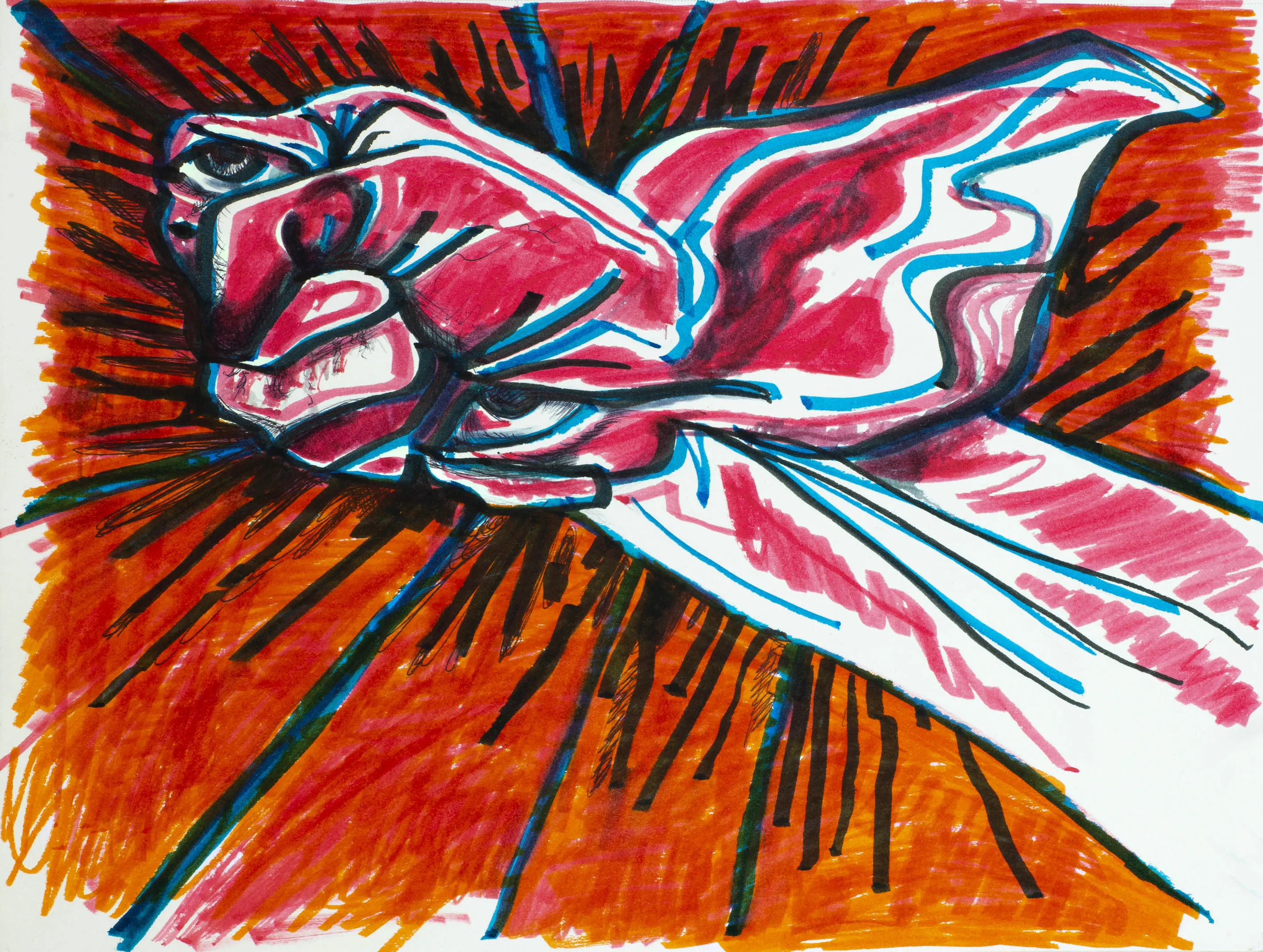 Crimson Rebellion - Original Mixed Media Artwork
