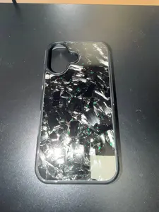 IPhone 16 Forged Carbon Phone Case With Green Flakes