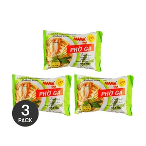 MAMA Thai Pho Ga Instant Rice Noodle Soup - 3 Pack, 55g Each | Rich Chicken Flavor & Comforting Taste