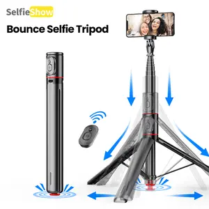 70” Auto Pop-Up Selfie Stick Tripod with Bluetooth Remote, Hidden All-in-One Aluminum Phone Tripod for iPhone, Portable Vlogging Stand for Travel & TikTok