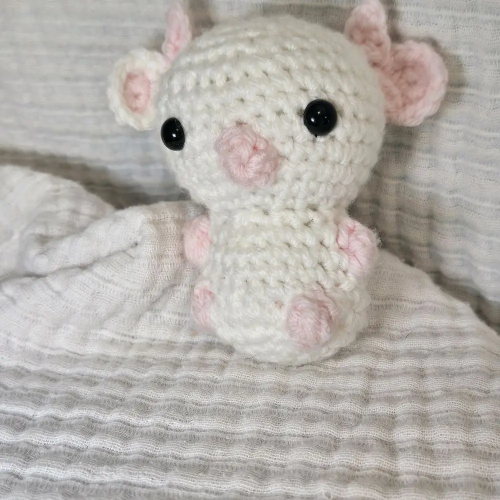 Crochet Amigurumi Mini Cow Pink Design Adorable Handmade Plush Toy for Kids