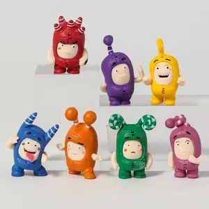 Oddbods Whole 7pcs/Set with Original Code On Back Limited Collection Toys Cute Anime Action Figures Kids Best Gift
