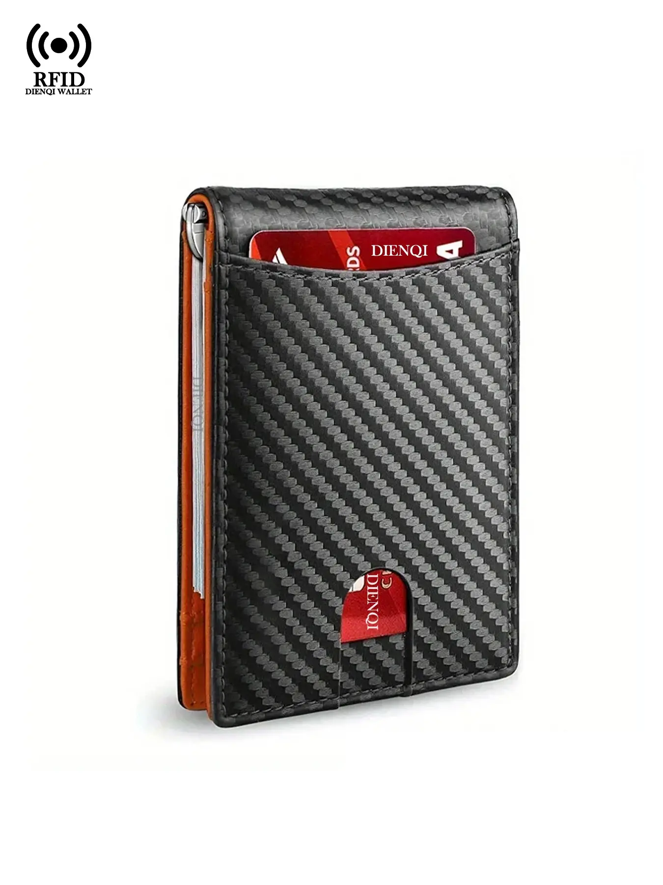 New Outings in Spring and Summer Travel RFID Blocking Business Men Wallets Bank Credit Cardholder Money Clip Slim Thin Minimalist Wallet Billfold Pocket Friendly Durable Synthetic Leather Smart Wallet for Men Money Bag Gifts for Men