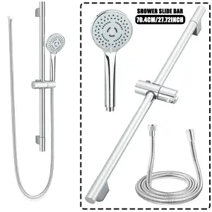 Shower Slide Bar Handheld Shower with 59inch Hose, Rain Handheld Shower Head, Slide Bar Hand Shower, Handheld Shower, Detachable Shower Head Wall Mount