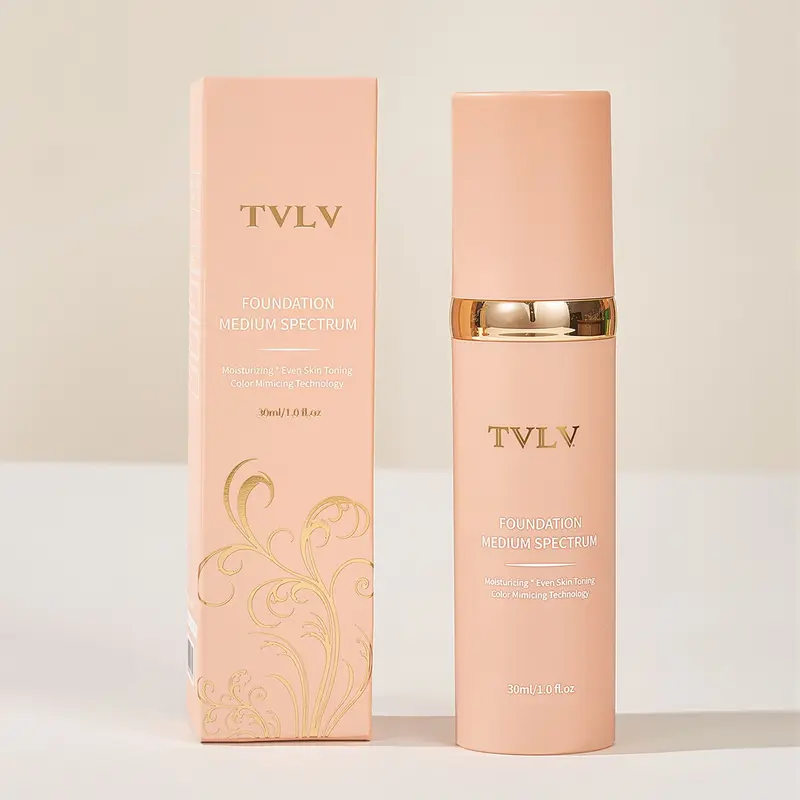 Medium Tone Color-Changing Foundation Liquid Skin Tint, Long-Lasting Matte Natural Coverage, Suitable for All Skin Types, Daily Makeup Effect, Flawless Skin Finish, Cosmetics Products