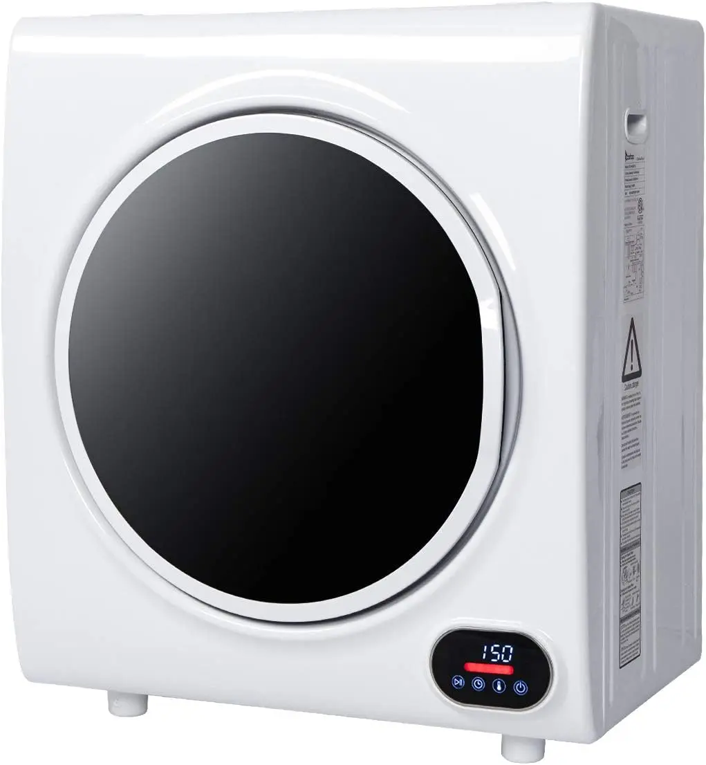 Winado Compact Laundry Dryer 9lbs Capacity, 2.6 Cu.ft Portable Clothes Dryer, Front Load Dryer W/LED Control Screen, Stainless Steel Drum For Apartment Home Dorm 110V 1400W