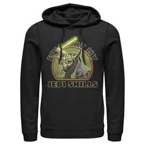Men's Star Wars: The Clone Wars Yoda Epic Are My Jedi Skills Pull Over Hoodie