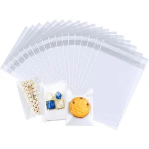 2"x3" Cellophane Cookie Bags Self Sealing, 100 count Clear Plastic  Individual Cookie Bags with seal,  for Goodies, Party Favors, Snacks,  Wrapping