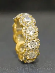 1 PC Luxury Cubic Zirconia Multi Cut Cluster Ring For Women For Wedding Anniversary Jewelry Gift