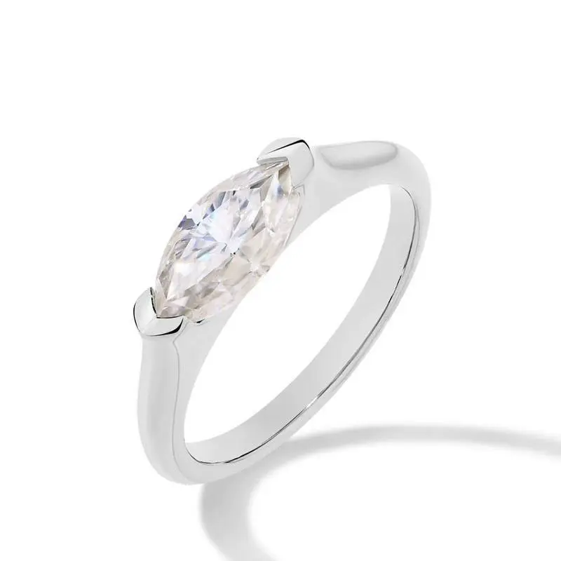Loysun Dainty Marquise Solitaire Ring,Timeless Minimalist Band,Sparkling Classic Design,Ideal Anniversary & Daily Wear Gift, Birthday Holiday Gift for Women