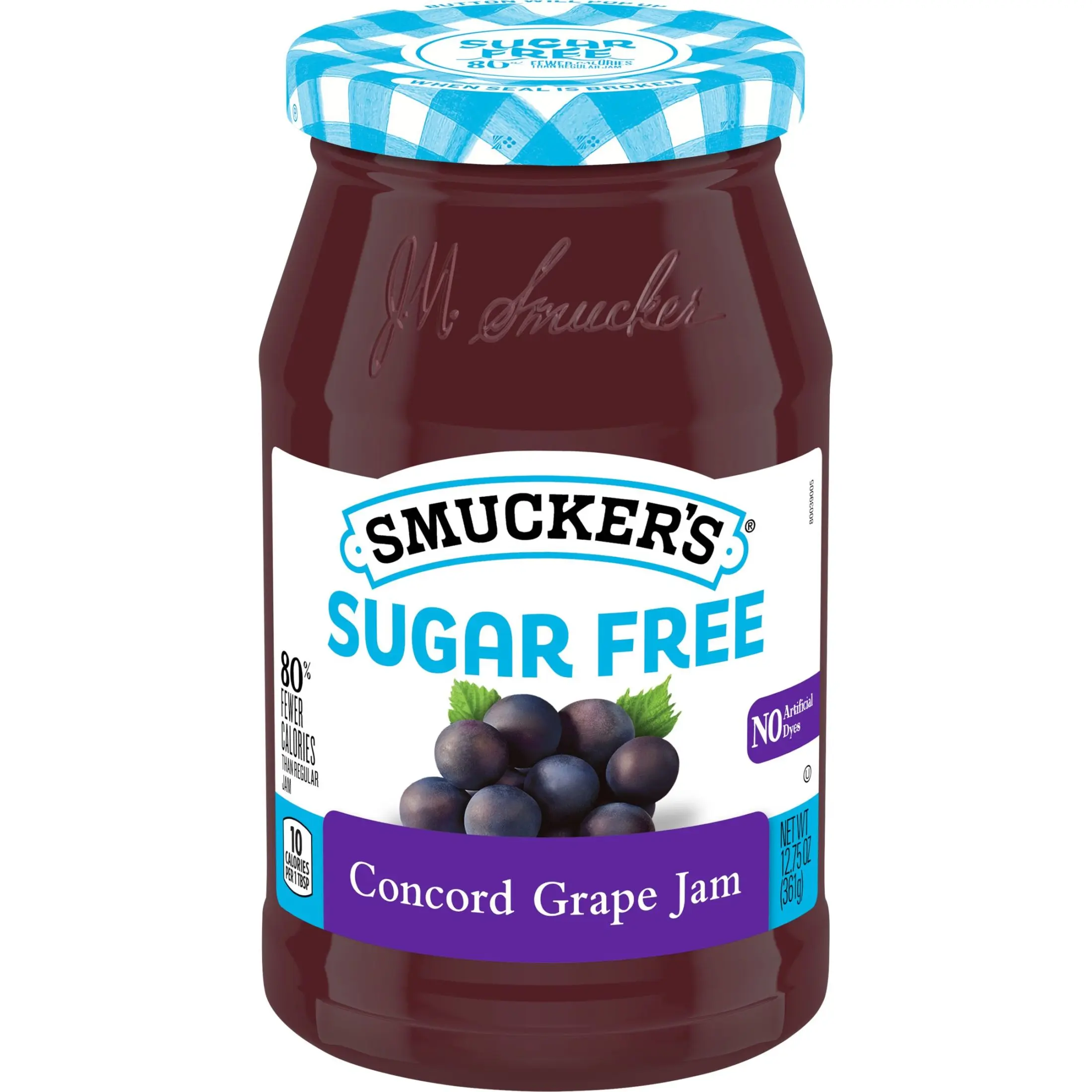(8 pack) Smucker’s Sugar Free Grape Jam, 12.75 oz Jar