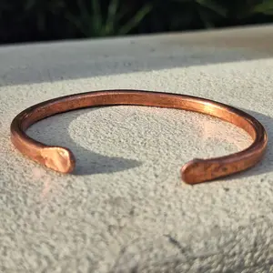 Copper Bracelet No Patterns and Not Hammered