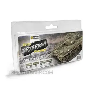 AMMO by MIG DIO Paints - DRYBRUSH Set Green Colors