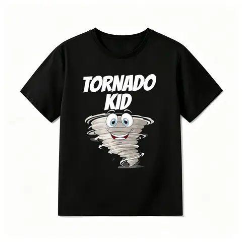 Short Sleeve Outdoor Fashion Tornado Kid Boys Summer T Shirt Cartoon Print Casual Top