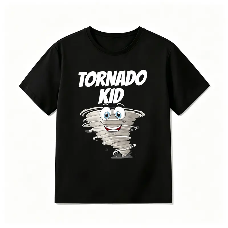 Short Sleeve Outdoor Fashion Tornado Kid Boys Summer T Shirt Cartoon Print Casual Top
