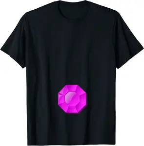 Troll Costume - Gem Belly Button T-Shirt - Kadashya Shop B6QB07DHL3Q4Q