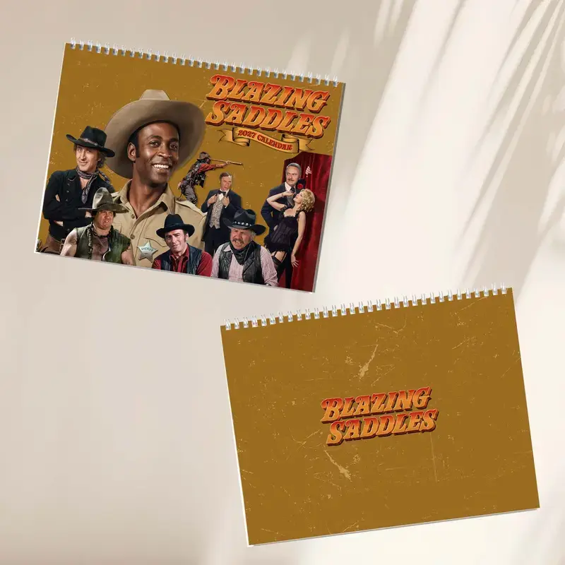 Blazing Saddles Vintage Movie 2027 Wall Calendar Best Moments Movie Calendar 2027, Western Rodeo Cowboy