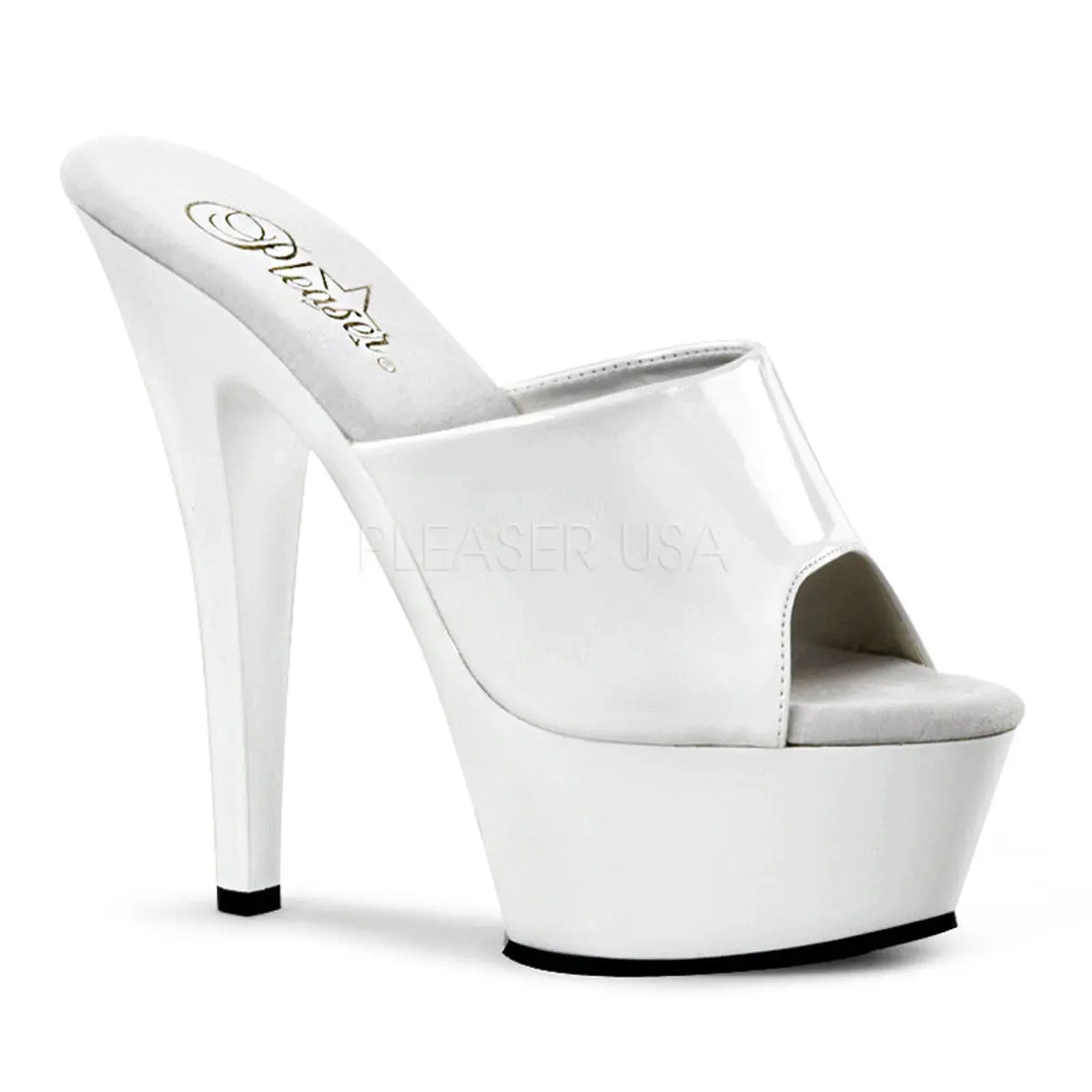 6 Inch Heel KISS-201 White Patent