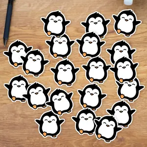 Stickers Pack 20 Pcs Penguin Car Skateboard Bumper Waterproof Colorful Water Vinyl Laptop Luggage Guitar Aesthetic Bike Bottle