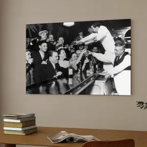 Bartenders Pour A Round of Drinks Wall Art, Bar Cart Print, Black And White Print, Speakeasy Liquor, Retro Bar Wall Decor