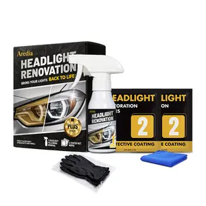 Aredia Car Headlight Restoration Polishing Kits,Headlight Restoration Kit,Headlight Cleaner And Restorer Kit,Headlight Cleaner,Multifunctional Car Headlight Polishing for All Vehicle Types (1Set)