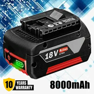 New 18V 8.0Ah Lithium Battery For Bosch BAT609 BAT618 17618 25618-01 GSR GSB 18 V-LI