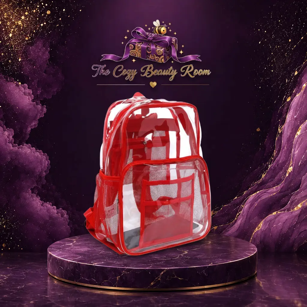 Clear Red Backpack ❤️  Cute & Chic Everyday Bag