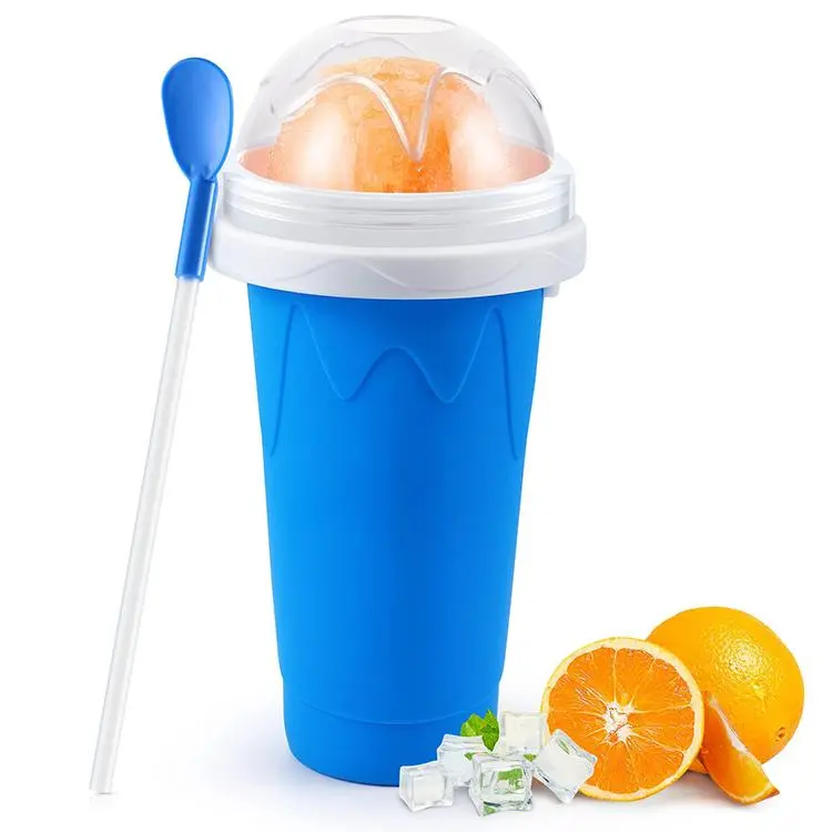 Slushie Maker Cup With Lid And Straw Reusable Frozen Drink Cup Diy Smoothie Maker Squeeze Slushy Cup For Juice Soda Milk Yogurt Ice Cream Summer Drinks Home Outdoor Multicolour