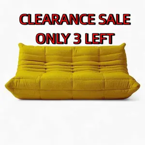 【Clearance sale】ToastSofa Ergonomic Bean Bag Lounge Chair-3 seater – Hand-Tufted Togo-Style Floor Sofa with Plush Linen Fabric – Boneless Caterpillar Design, No Assembly Required – Ideal for Living Room, Bedroom, or Apartment