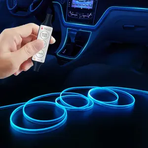 Led Strip Lights for Car, 5V 0.25W USB Car Ambient Light Strip 7 Colors Car Led Interior Lighting Car Neon Strip Lights Kit with 22 Preset Modes for Cars, SUVs, Vans, Trucks