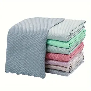 10/100pcs magic cleaning cloths -, fish scale glass wiping cloth, car window mirror cleaning cloth, Microfiber Cleaning Cloths, non marking and reusable - suitable for cleaning kitchens, mirrors, glass, plates, screens! and tools