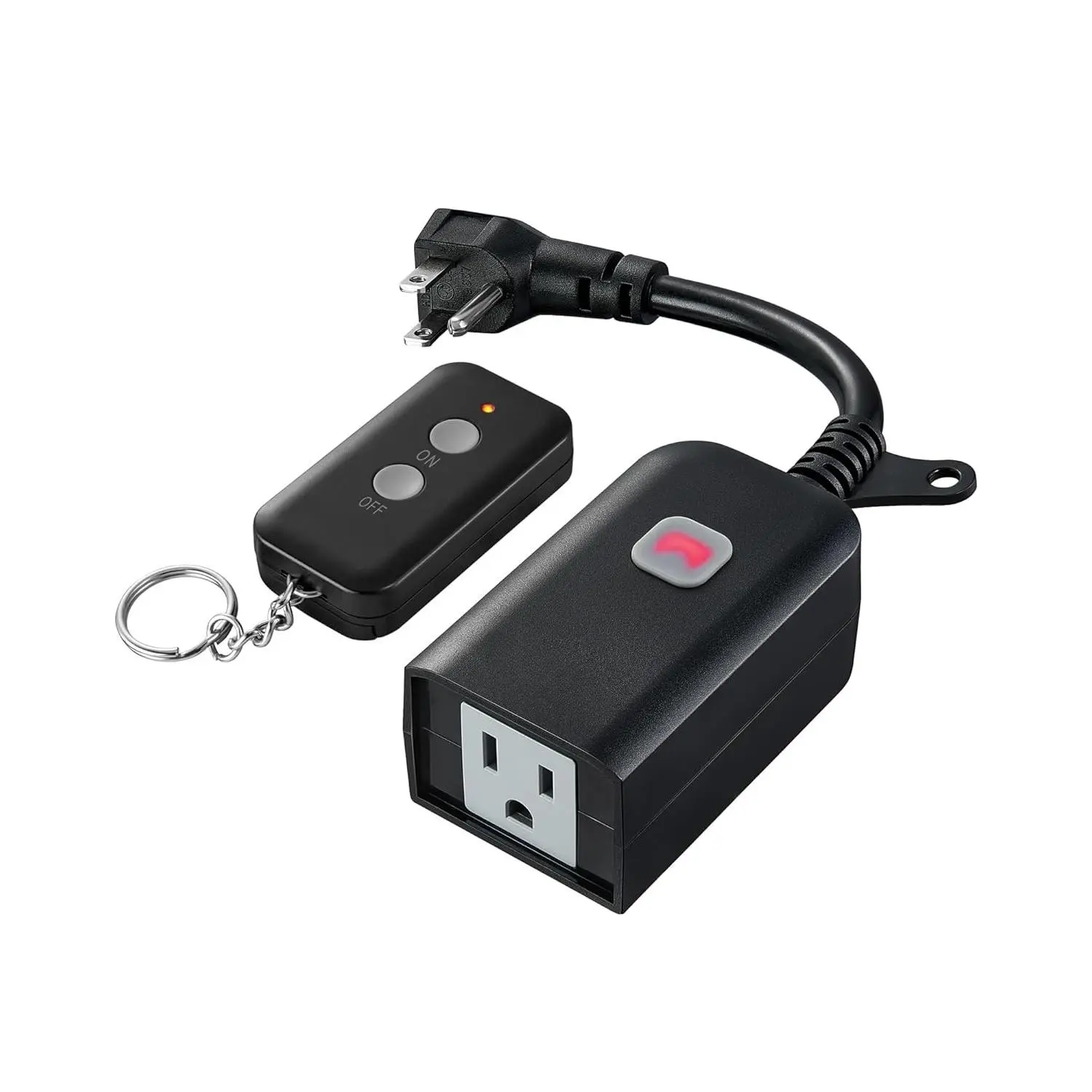 X-APT02   Outdoor Remote Control Outlet, Wireless Waterproof Remote Power Switch, 15 AMP, 100 FT Range, 1 Remote 1 Outlet, Electrical Plug for for Outdoor Lights (Battery Included)