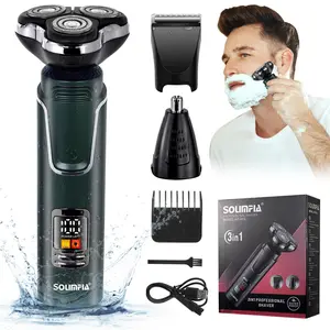 3 in 1 Electric Shaver, LCD Display Electric Shaver, Multifunctional Electric Shaver for Men, Great for Nose Hair, Hair Trimmer for Men