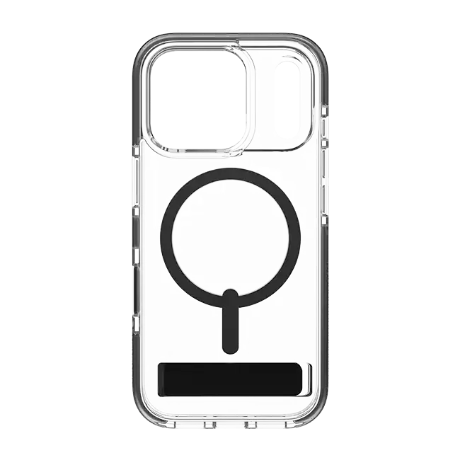 ZAGG Santa Cruz Snap MagSafe Casing for iPhone 17 Series - Shockproof, Transparent, Durable Mobile Phone Accessory with Integrated Stand, Anti-Slip Surface, Camera Guard, Button Compatibility