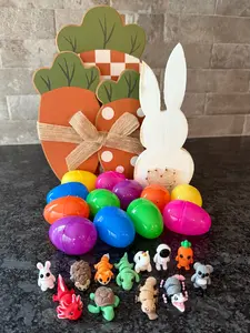 Surprise Plastic Easter Egg Packs with Pocket Friend Flexis