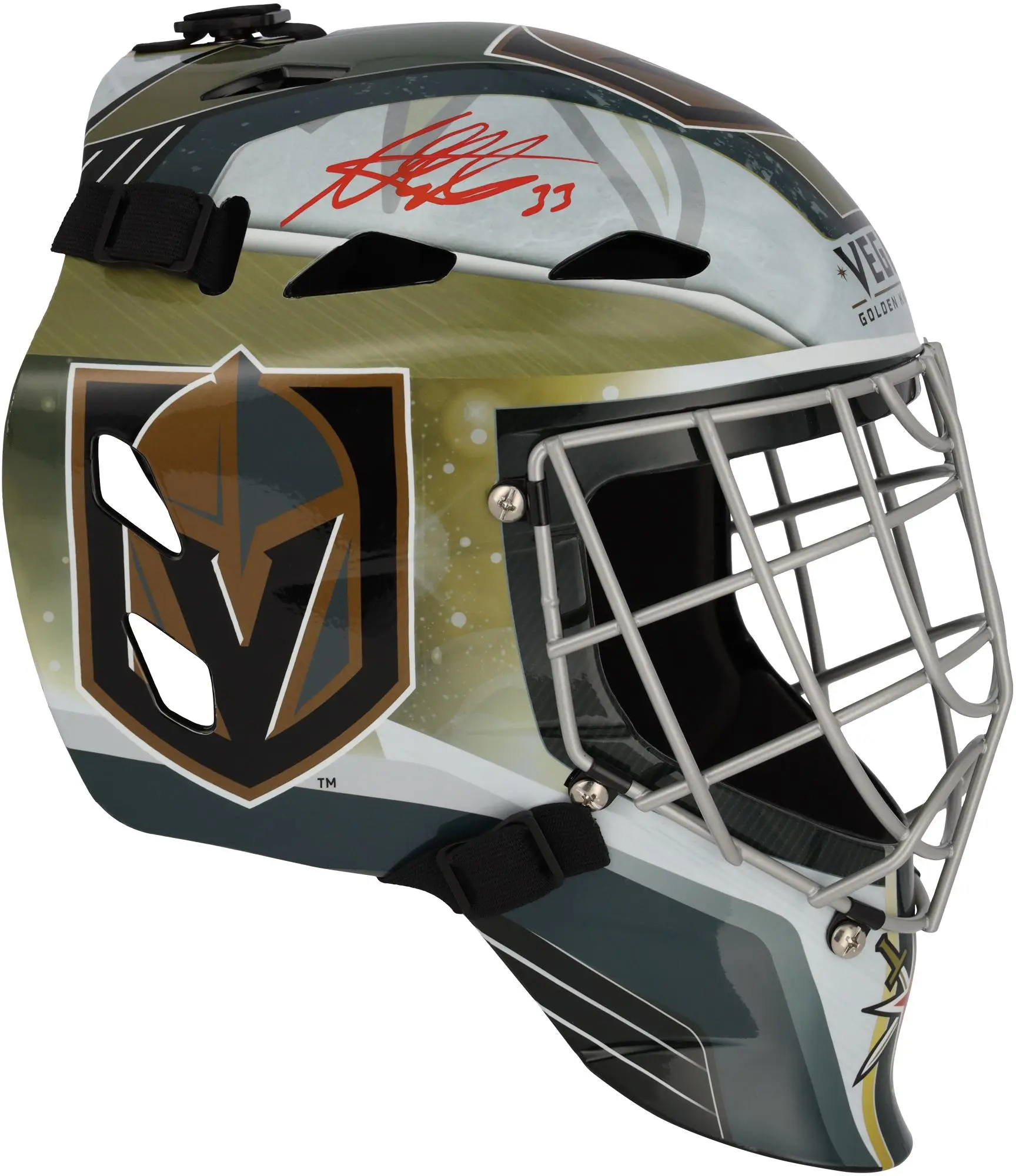 Adin Hill Vegas Golden Knights Autographed Replica Goalie Mask - Fanatics Authentic Certified