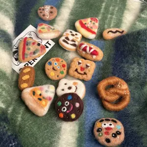 Wool Felt Nursery Decor - Cute Face Brooch & Hair Clip, 100% Wool Felt, Ideal for Nursery Decor