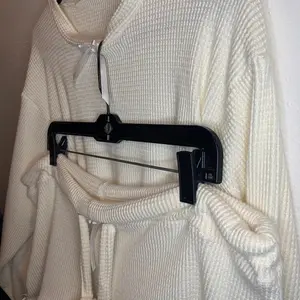 Cream two piece set Cotton Long Sleeve Knit Womenswear comfort sweat