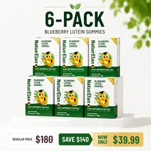 NaturElan - Gomitas de Arándano con Luteína para el Apoyo Ocular | Vitaminas para la Vista: Reduce la Visión Borrosa y la Fatiga | 45 Gomitas | Protección Visual Avanzada contra la Luz Azul y Pantallas.