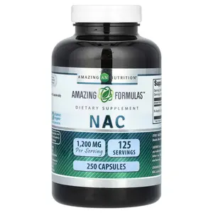 Amazing Nutrition NAC, 250 Capsules (600 mg per Capsule)