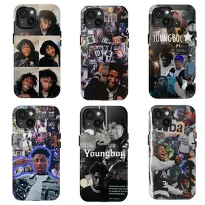 Rapper YoungB0y Phone Case | Black TPU Protective Cover, Compatible with iPhone 11-17 Pro Max/Plus
