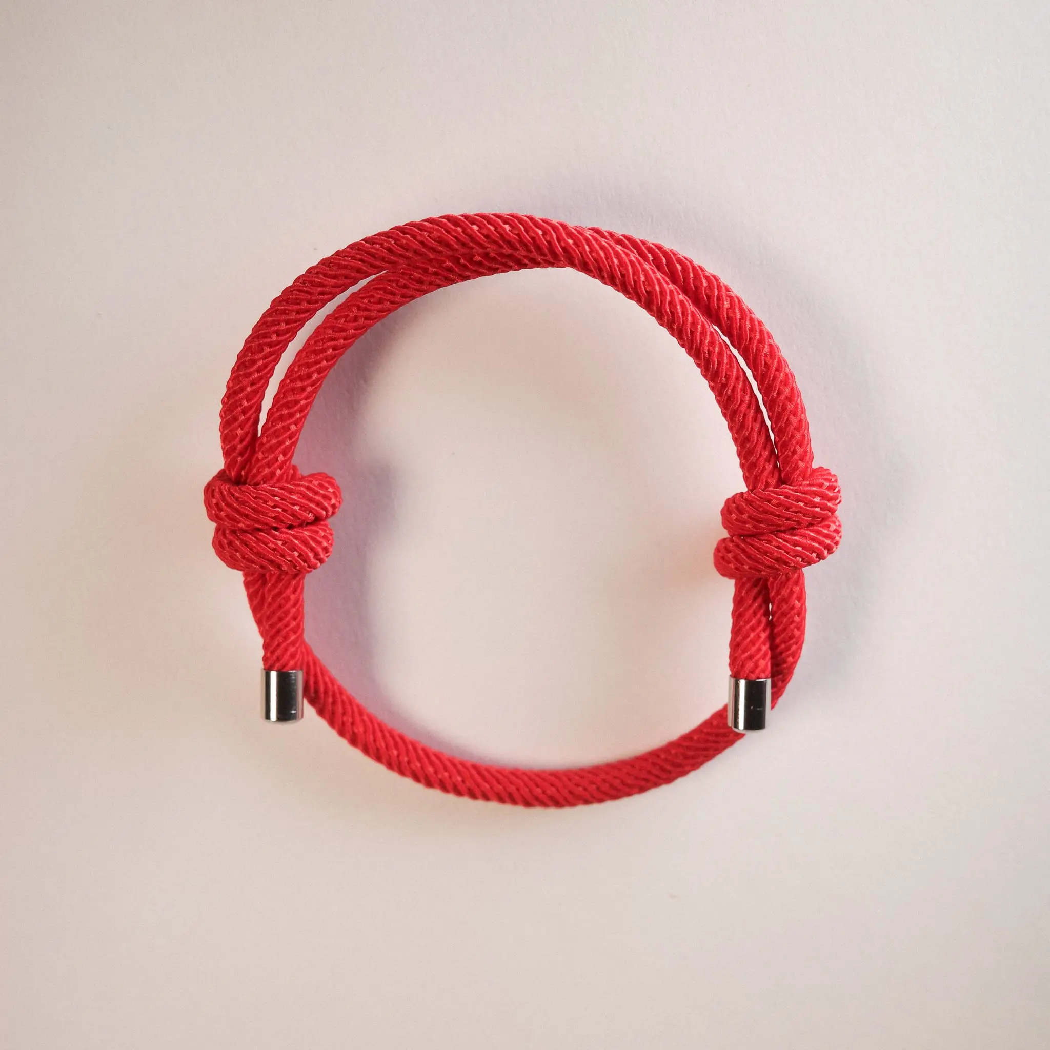 Mega Red Adjustable Double Knot Bracelet