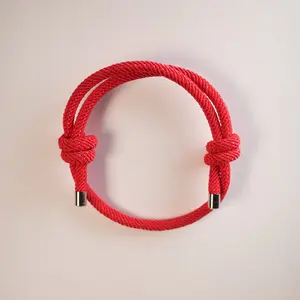 Mega Red Adjustable Double Knot Bracelet
