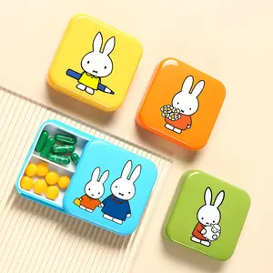 2025 New Miffy Medicine Box Kawaii Cartoon Portable Medicine Box Daily Medication Storage Suitable for Travel and Home Use