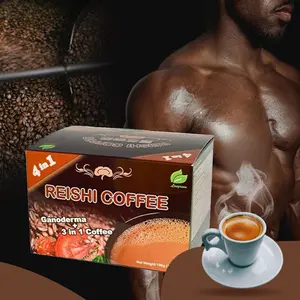 4 in 1 Reishi Ganoderma Coffee - Booster for Men-10 Sachets, (18 g) Each - Beverage -