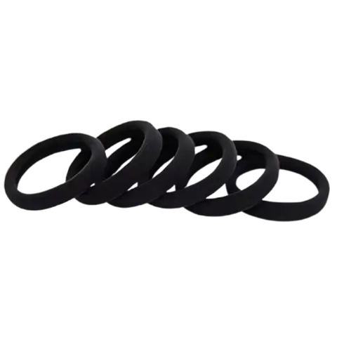 Female High-Elastic Black Rubber Hair Band - 1-Piece Plain Minimal Stretchy Tie, Ponytail Accessory for Everyday Daily Use Hair Bands