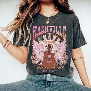 Comfort Colors Nashville Tennessee Shirt Retro Music City Tee