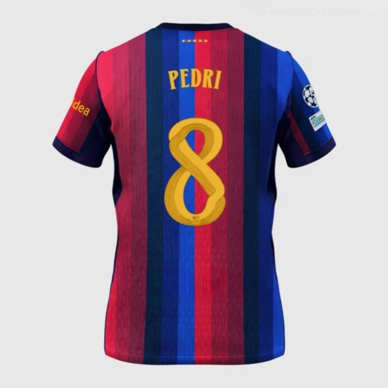 Unisex Soccer Athletic Short Sleeve Football Shirt Sports Fan Training Top Breathable Lightweight Casual Streetwear PEDRI 2026/27 Home Replica Jersey